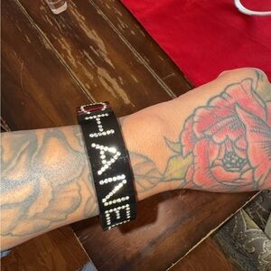 Chanel Black Rhinestone Bracelet